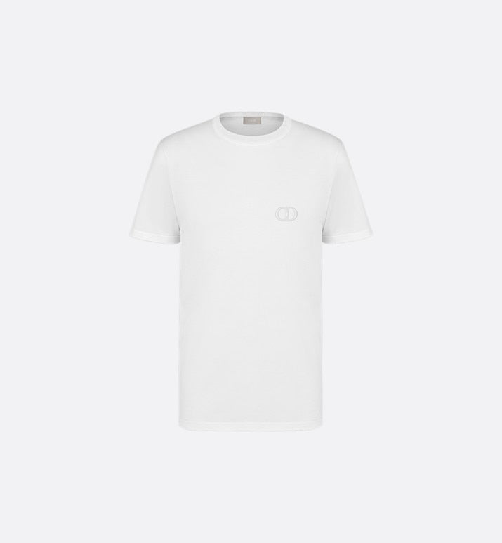 CD Icon T-Shirt • White Cotton Jersey