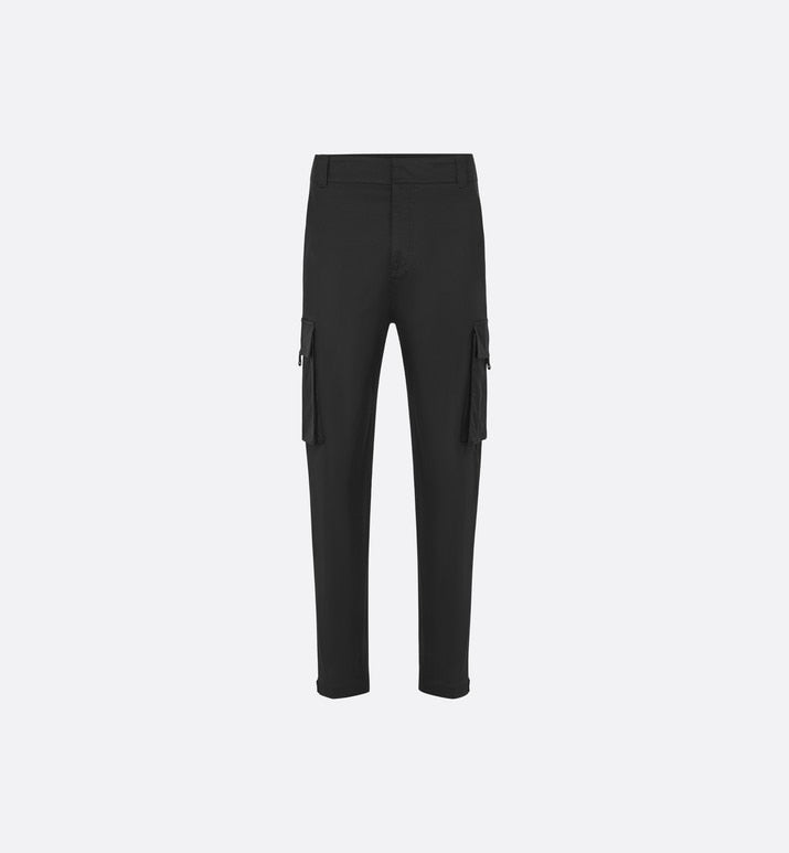 Cargo Pants • Black Stretch Cotton Gabardine
