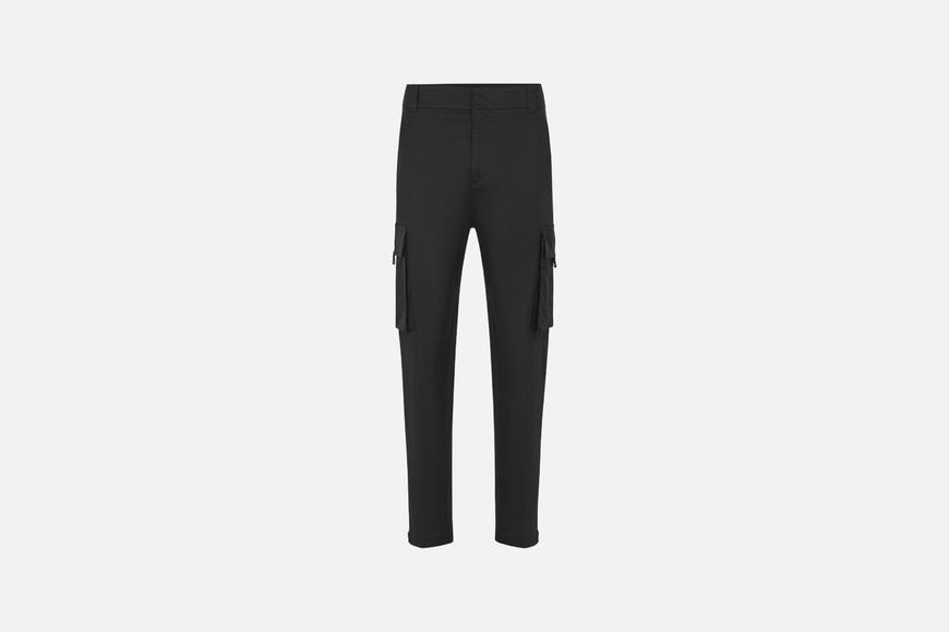Cargo Pants • Black Stretch Cotton Gabardine