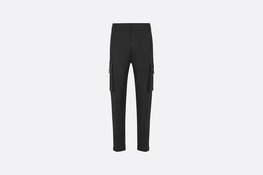 Cargo Pants • Black Stretch Cotton Gabardine