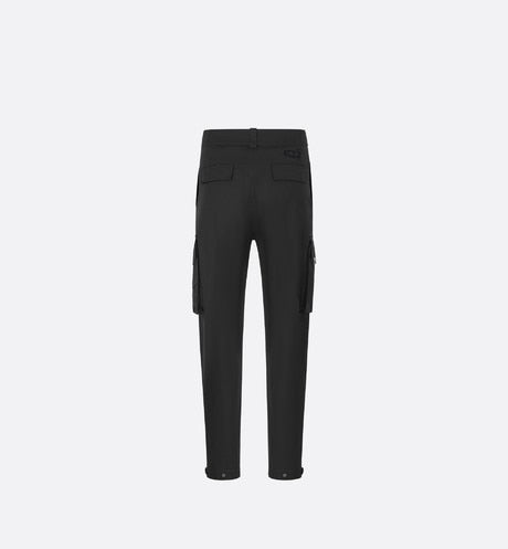 Cargo Pants • Black Stretch Cotton Gabardine