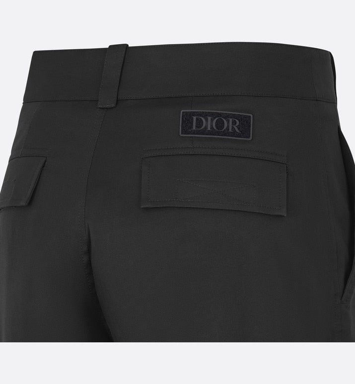 Cargo Pants • Black Stretch Cotton Gabardine