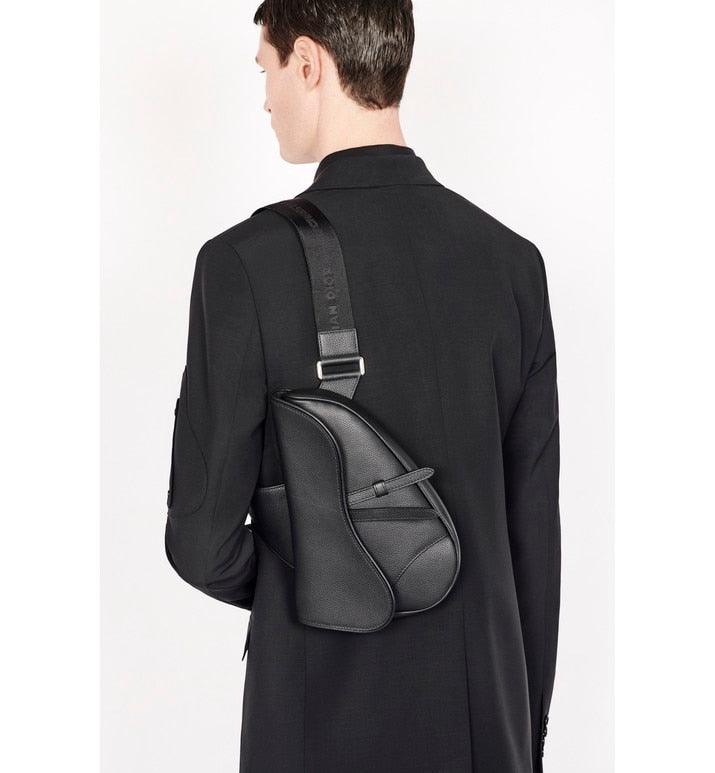 Saddle Bag • Black Grained Calfskin