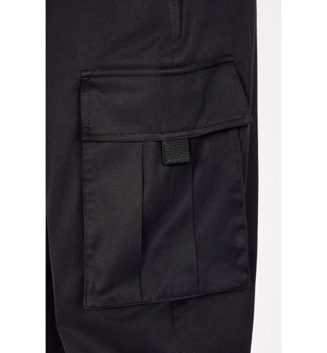 Cargo Pants • Black Stretch Cotton Gabardine