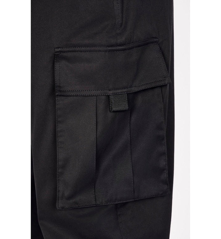 Cargo Pants • Black Stretch Cotton Gabardine