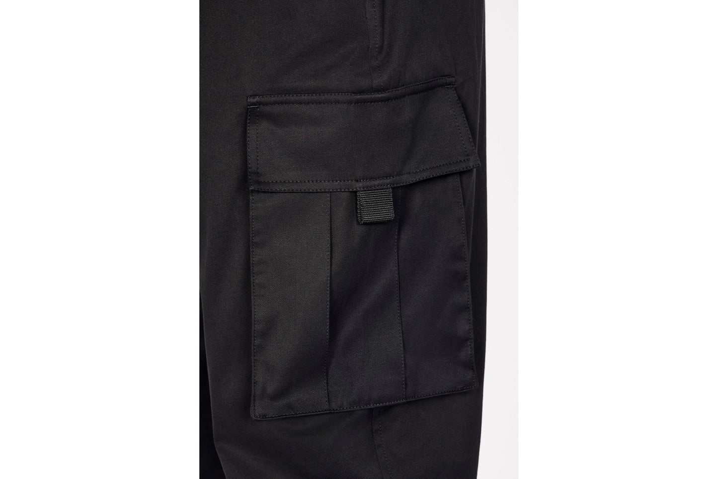 Cargo Pants • Black Stretch Cotton Gabardine
