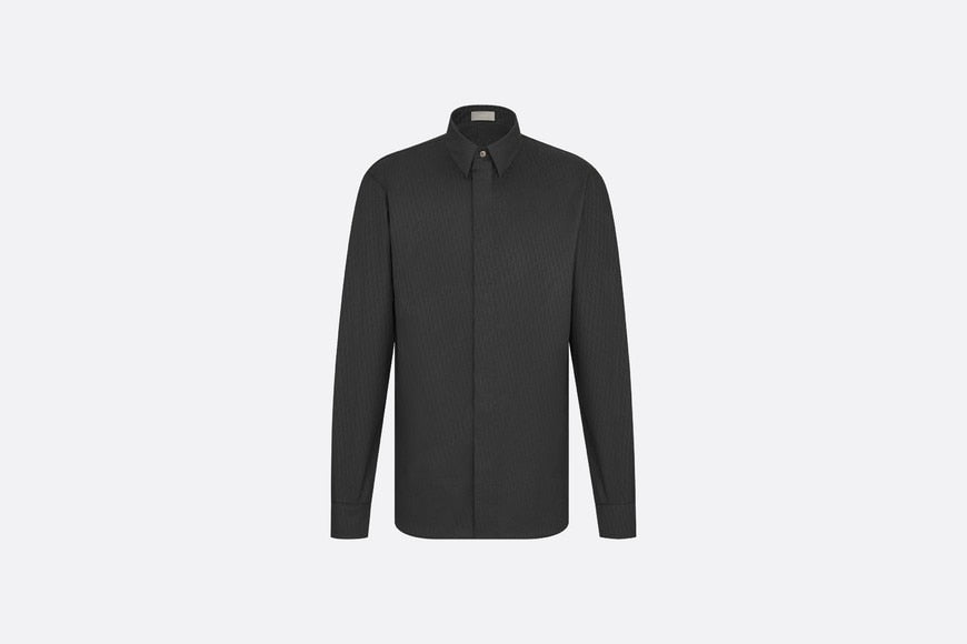 Shirt with Dior Oblique Motif • Black Cotton Jacquard