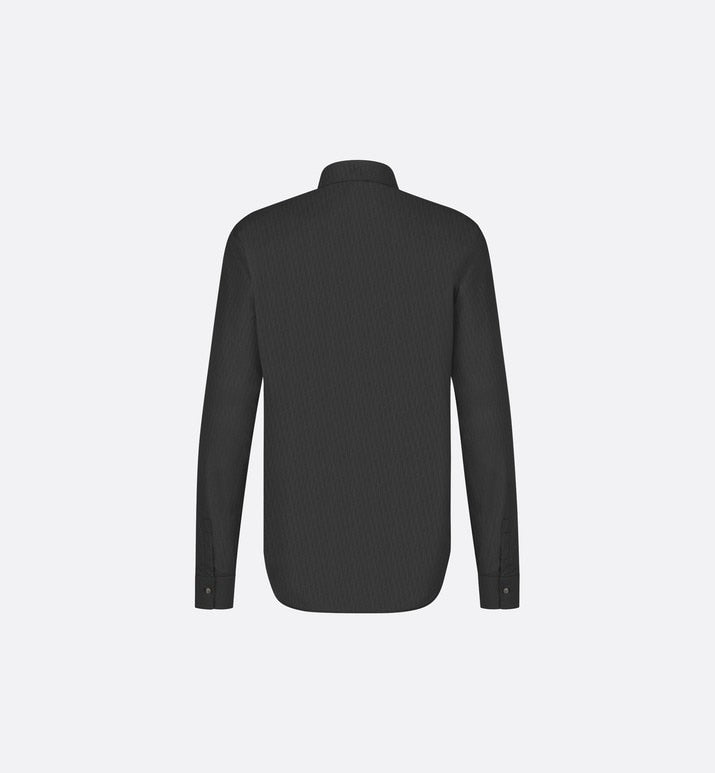 Shirt with Dior Oblique Motif • Black Cotton Jacquard