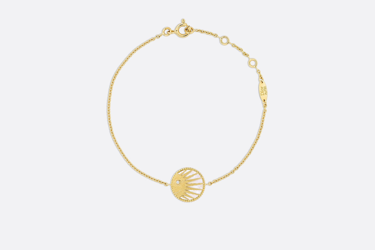 Rose Céleste Bracelet • Yellow and White Gold, Diamond, Mother-of-pearl and Onyx