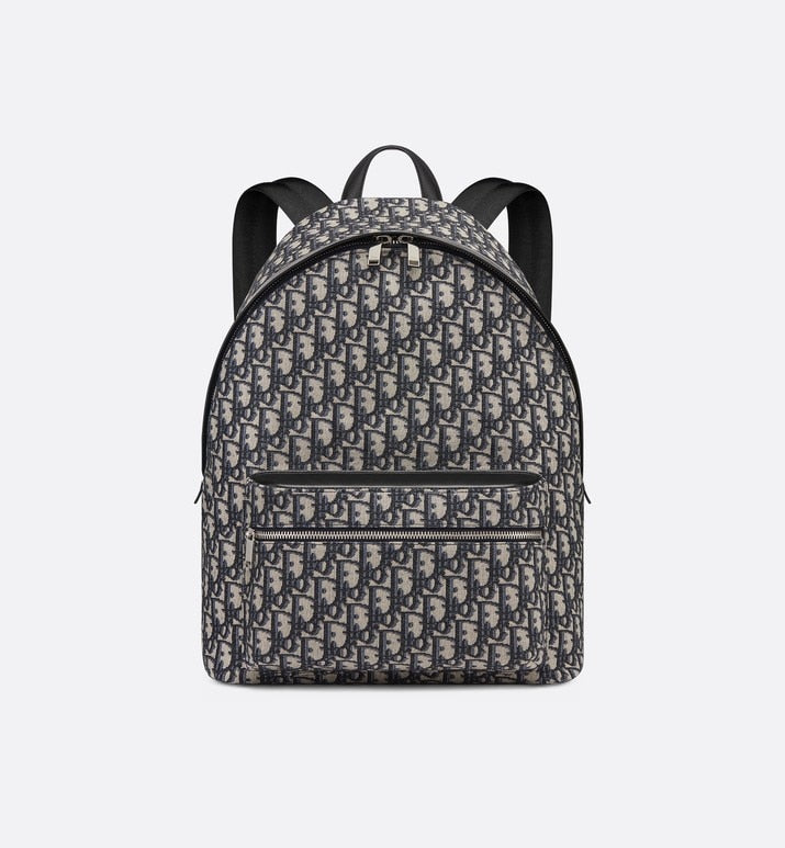 Rider Backpack • Beige and Black Dior Oblique Jacquard