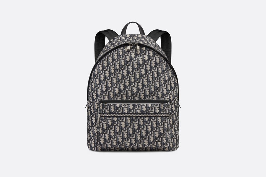 Rider Backpack • Beige and Black Dior Oblique Jacquard