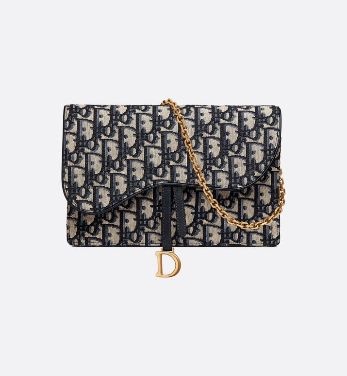 Saddle Pouch • Blue Dior Oblique Jacquard