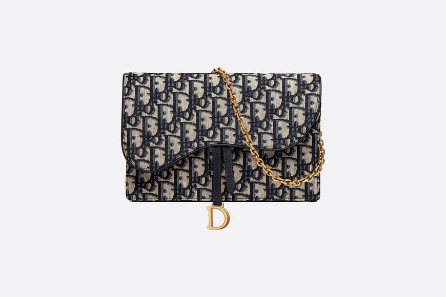 Saddle Pouch • Blue Dior Oblique Jacquard