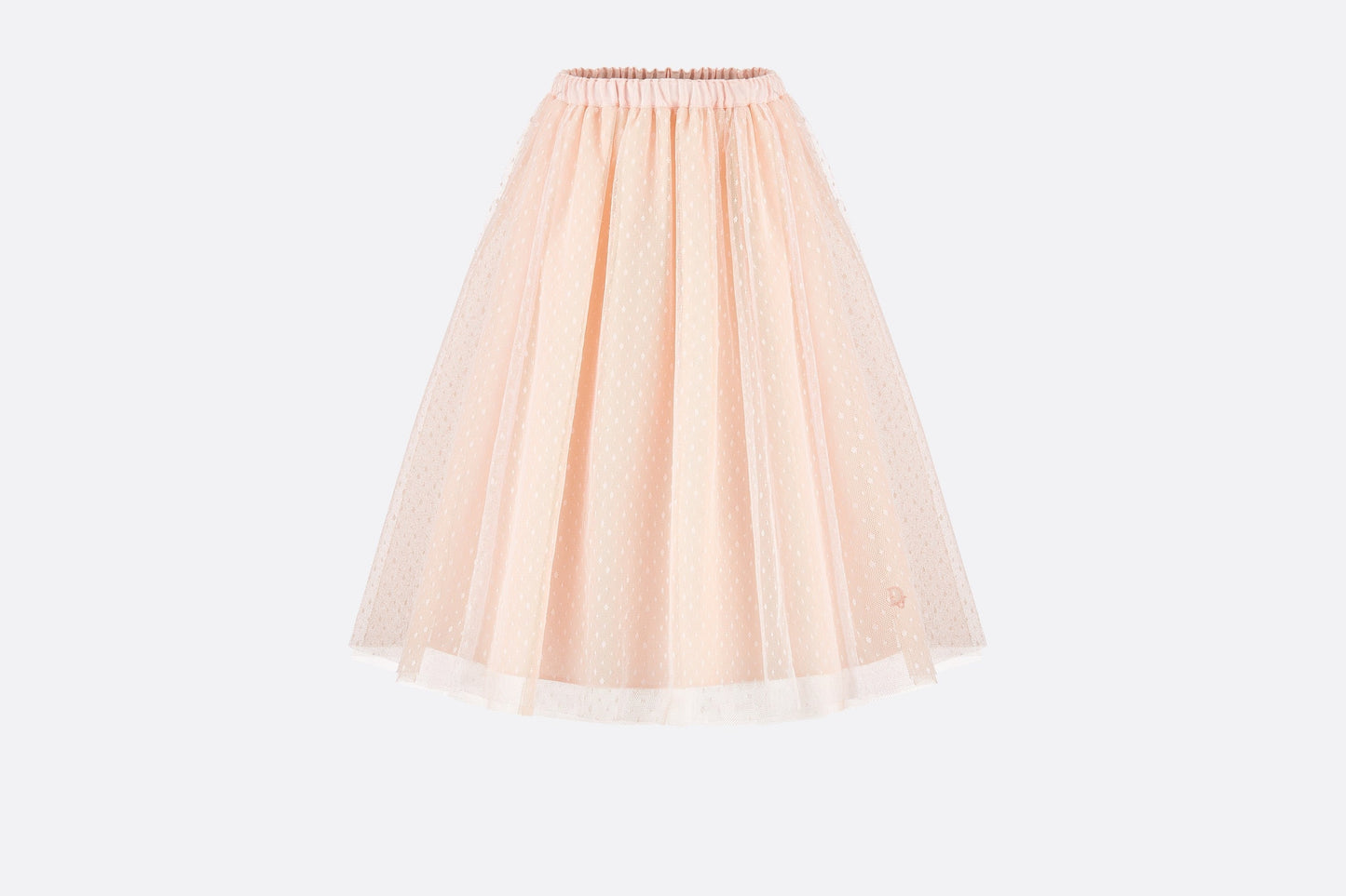 Long Skirt • Pale Pink Plumetis Tulle with Polka Dots