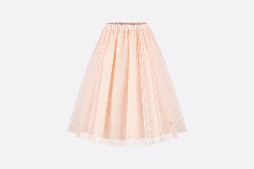 Long Skirt • Pale Pink Plumetis Tulle with Polka Dots