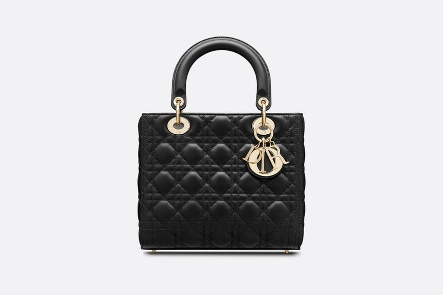 Medium Lady Dior Bag • Black Cannage Lambskin