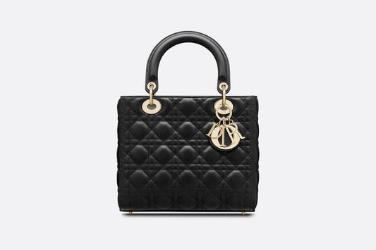 Medium Lady Dior Bag • Black Cannage Lambskin