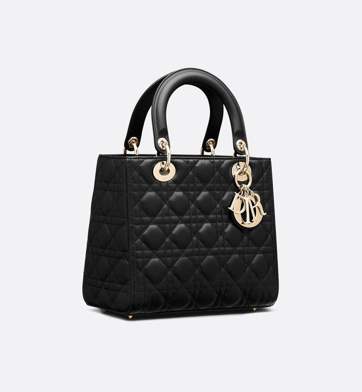 Medium Lady Dior Bag • Black Cannage Lambskin