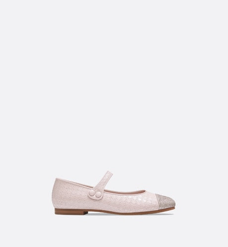 Ballerina Flat • Pale Pink Microcannage Lambskin