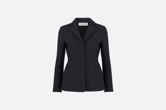 Bar Jacket • Black Wool and Silk