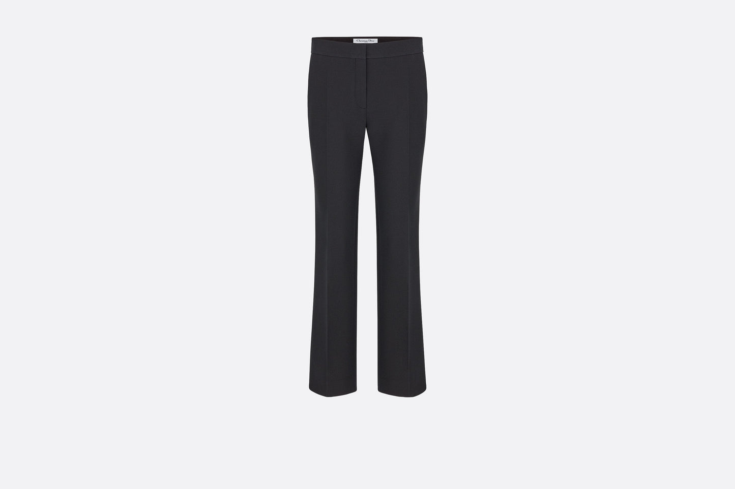 Straight-Cut Pants • Black Wool and Silk
