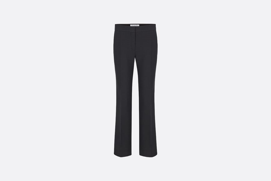 Straight-Cut Pants • Black Wool and Silk