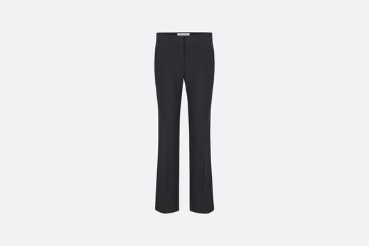 Straight-Cut Pants • Black Wool and Silk