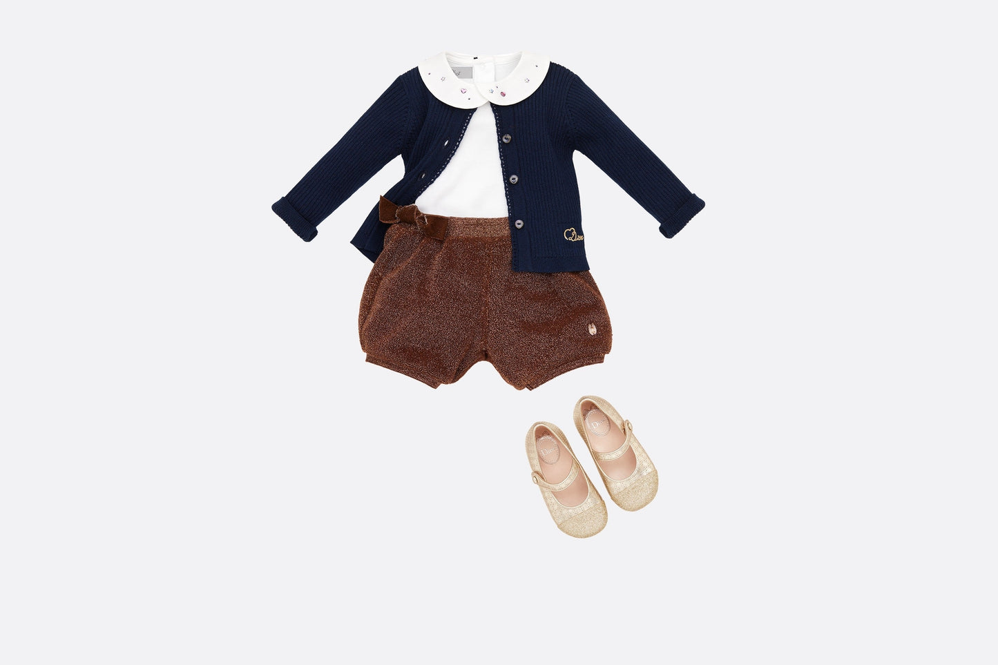 Ballerina Flat • Gold Microcannage Lambskin