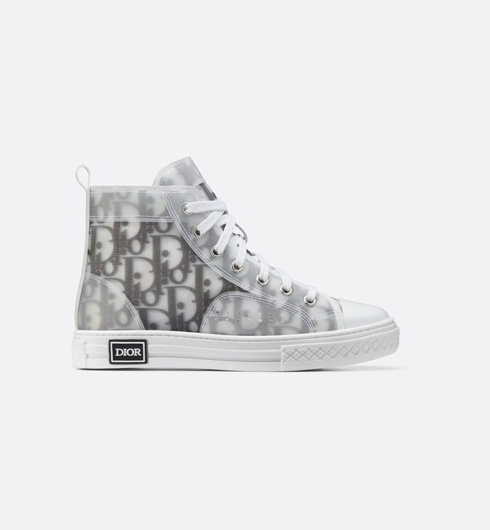 B23 High-Top Sneaker • White and Black Dior Oblique Technical Fabric
