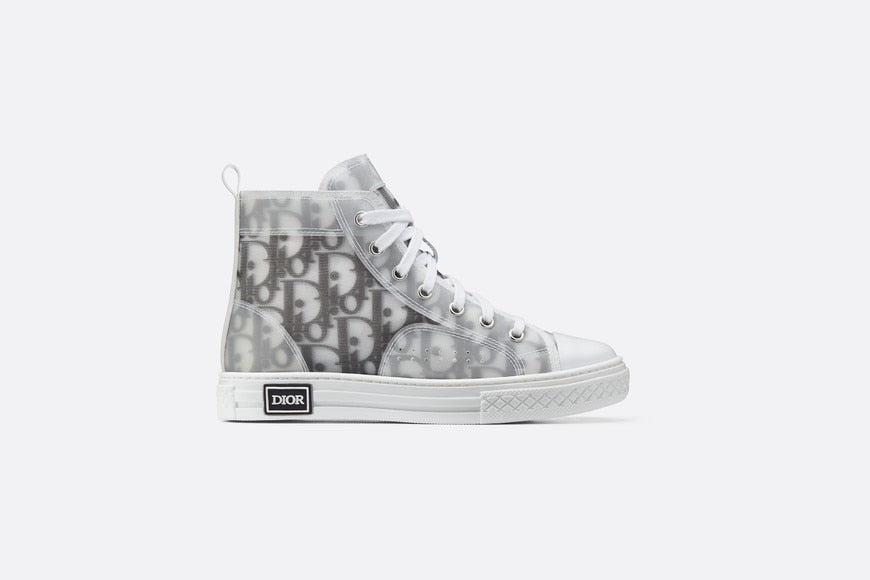 B23 High-Top Sneaker • White and Black Dior Oblique Technical Fabric