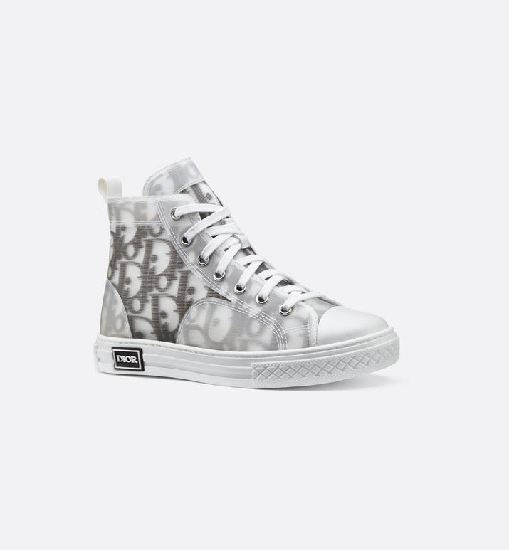 B23 High-Top Sneaker • White and Black Dior Oblique Technical Fabric