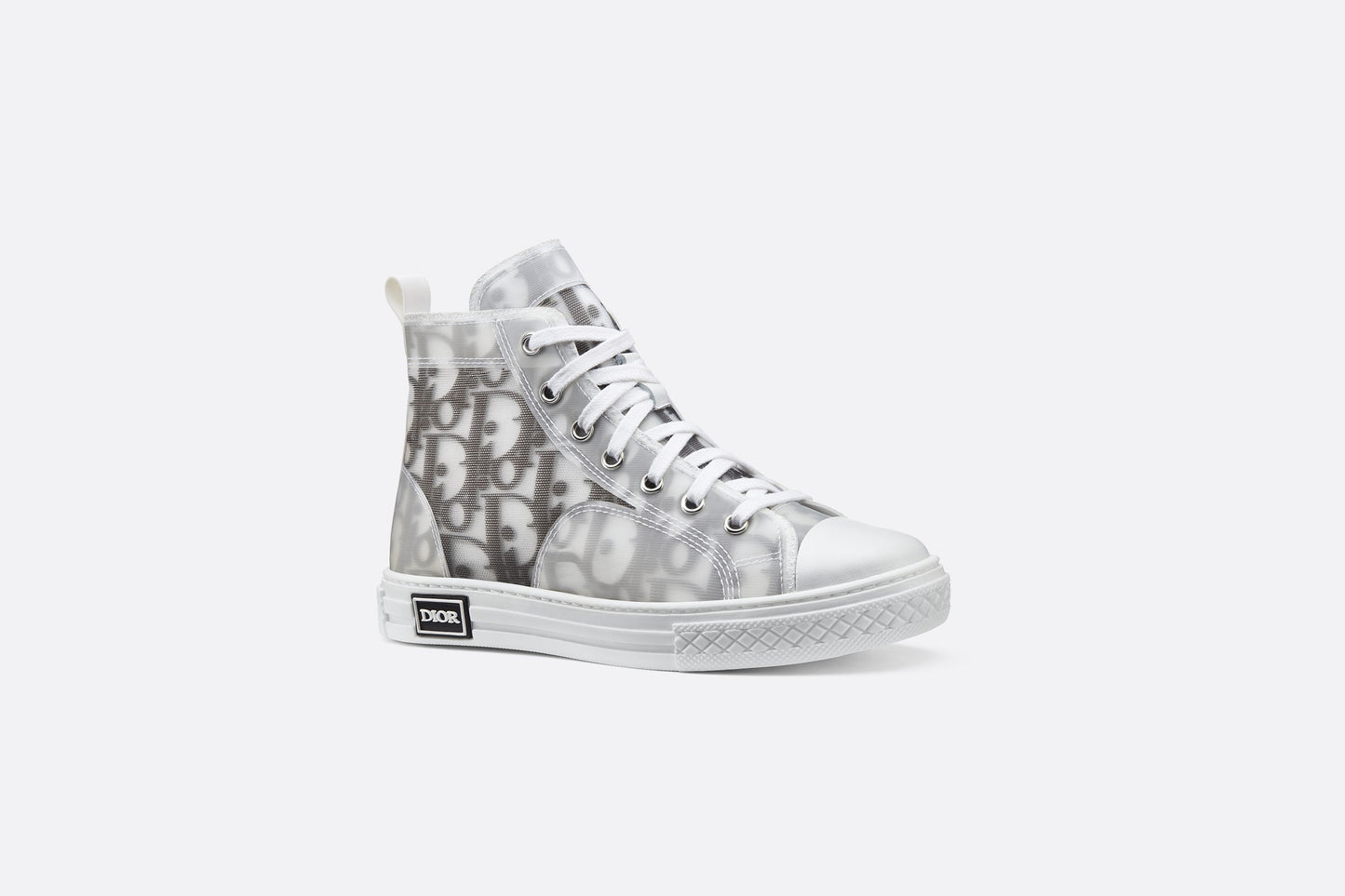 B23 High-Top Sneaker • White and Black Dior Oblique Technical Fabric