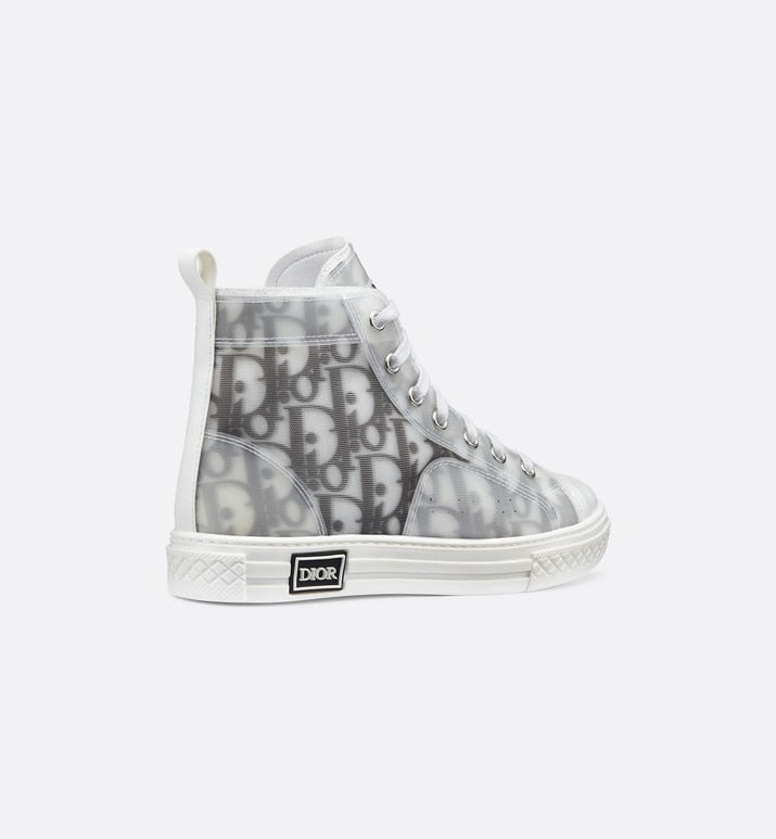 B23 High-Top Sneaker • White and Black Dior Oblique Technical Fabric