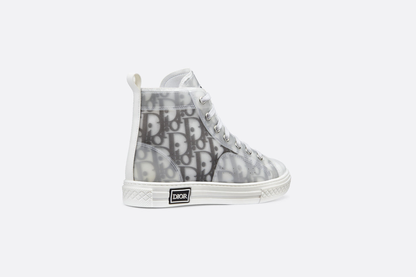 B23 High-Top Sneaker • White and Black Dior Oblique Technical Fabric
