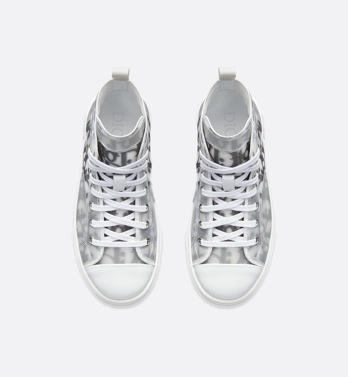 B23 High-Top Sneaker • White and Black Dior Oblique Technical Fabric