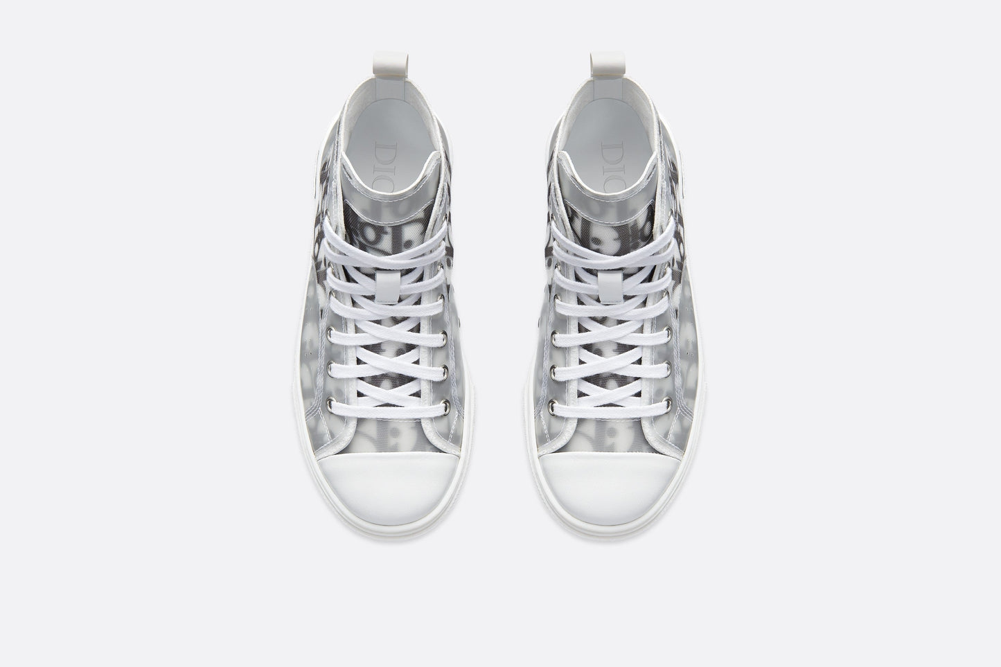B23 High-Top Sneaker • White and Black Dior Oblique Technical Fabric