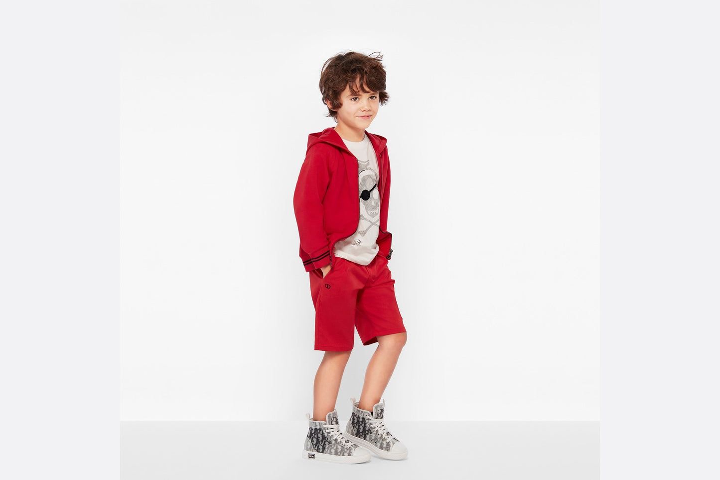 B23 High-Top Sneaker • White and Black Dior Oblique Technical Fabric