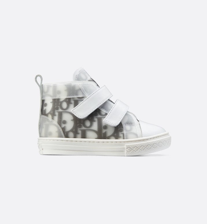 B23 High-Top Sneaker • White and Black Dior Oblique Technical Fabric