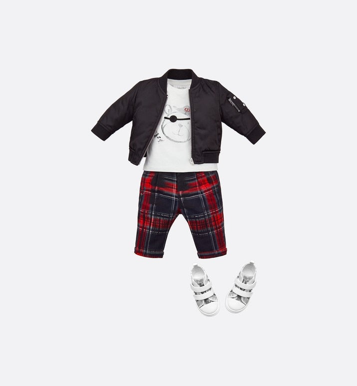 B23 High-Top Sneaker • White and Black Dior Oblique Technical Fabric