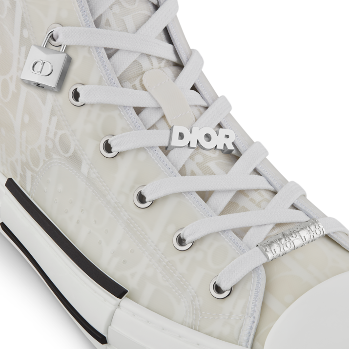 B23 High-Top Sneaker • White Dior Oblique Canvas