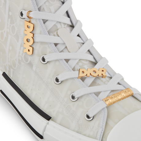 B23 High-Top Sneaker • White Dior Oblique Canvas