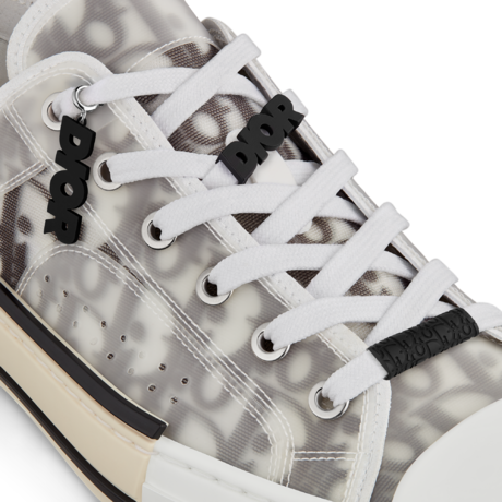B23 Low-Top Sneaker • White and Black Dior Oblique Canvas