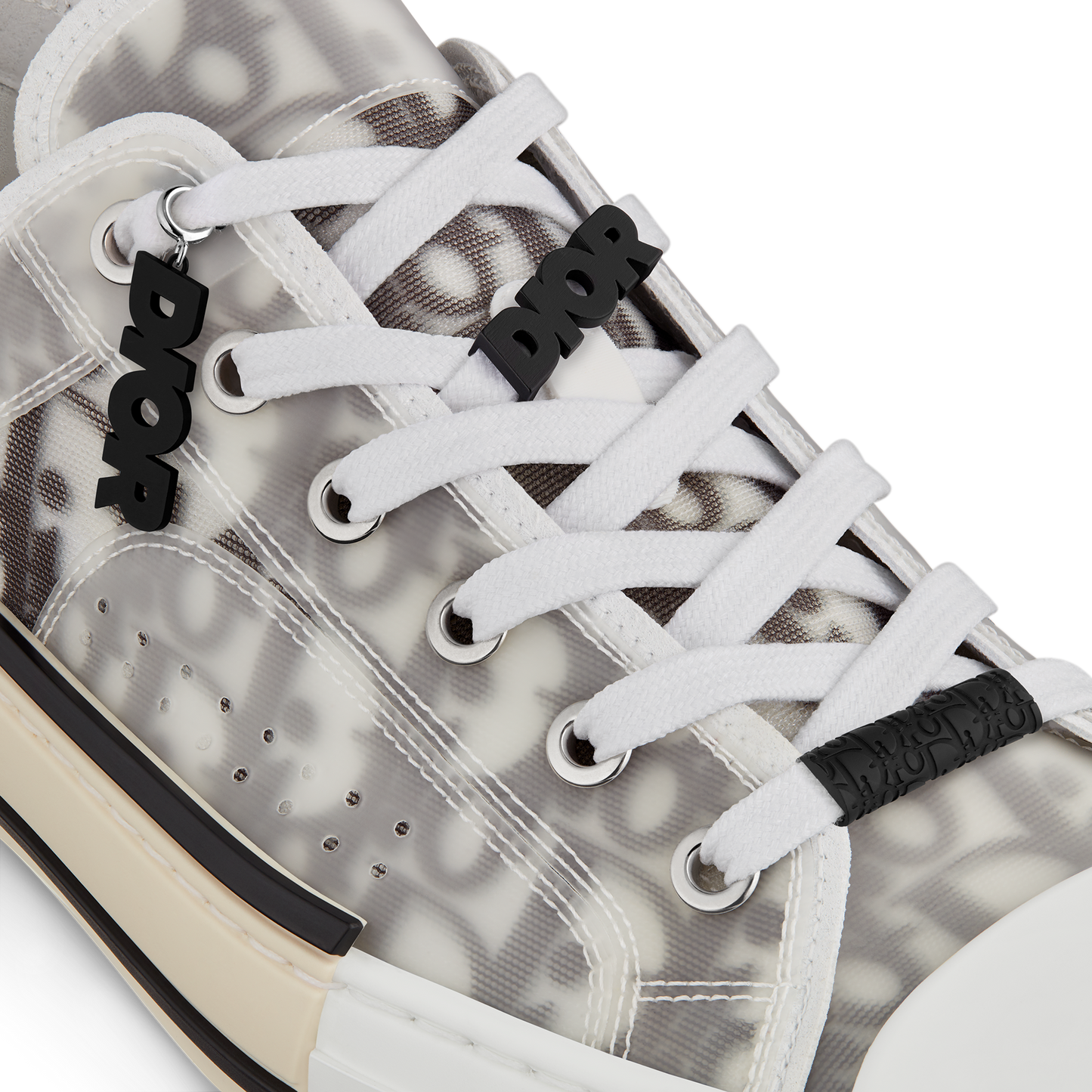 B23 Low-Top Sneaker • White and Black Dior Oblique Canvas