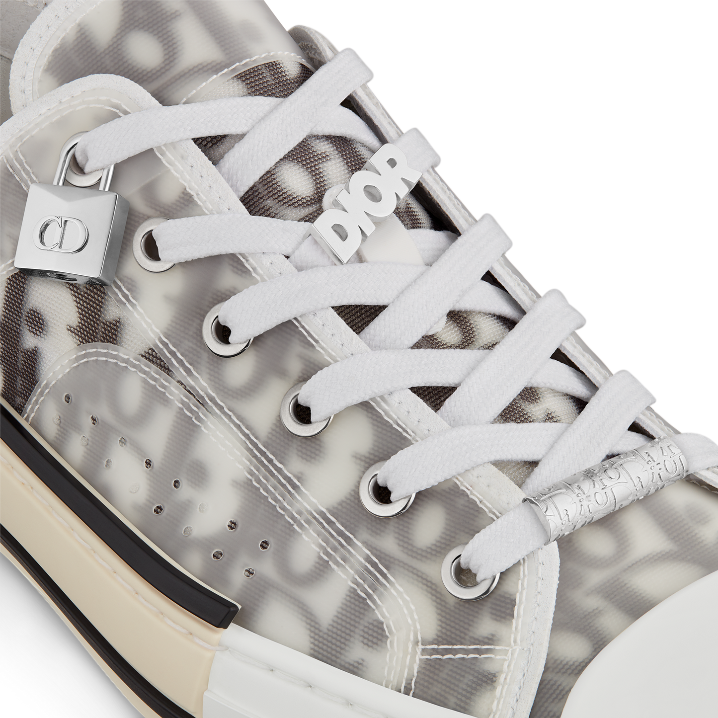 B23 Low-Top Sneaker • White and Black Dior Oblique Canvas