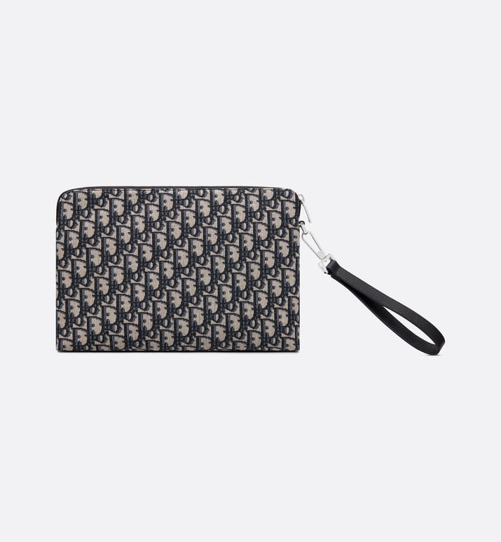 Pouch • Beige and Black Dior Oblique Jacquard