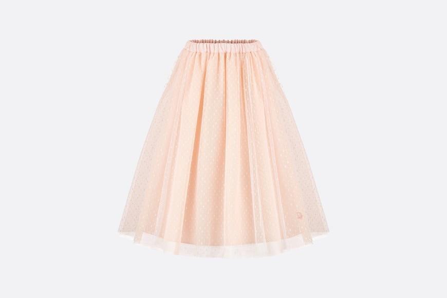 Long Skirt • Pale Pink Plumetis Tulle with Polka Dots
