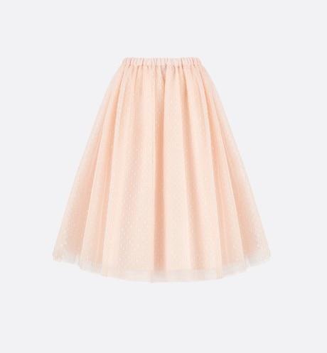 Long Skirt • Pale Pink Plumetis Tulle with Polka Dots