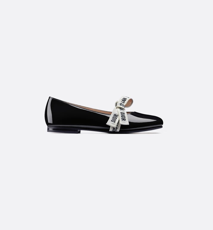 Ballerina Flat • Black Patent Calfskin