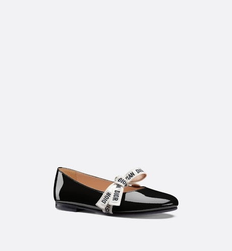 Ballerina Flat • Black Patent Calfskin
