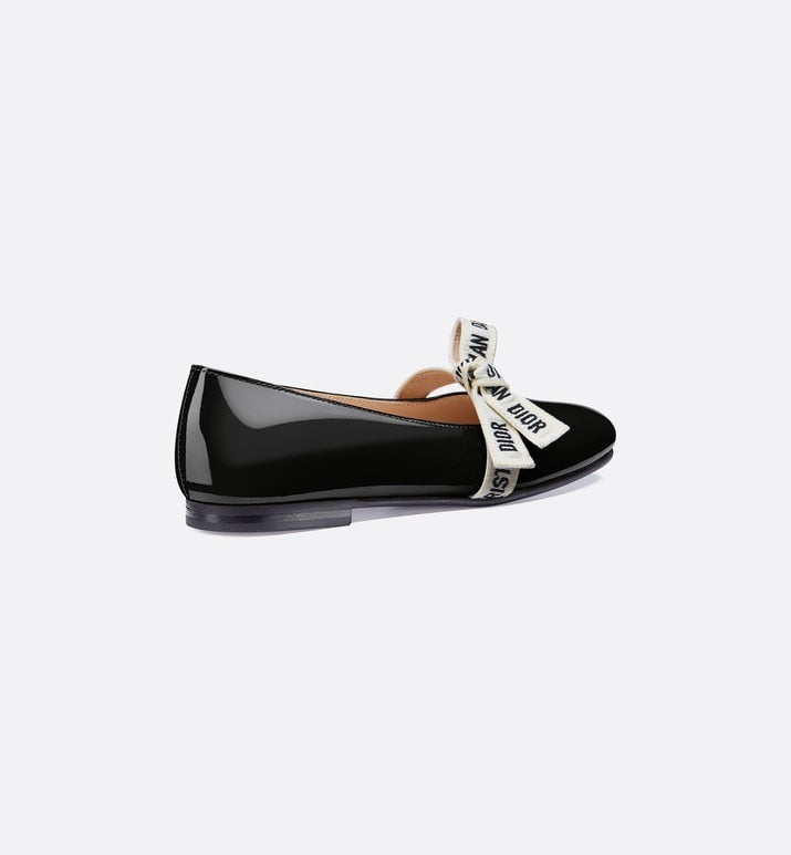 Ballerina Flat • Black Patent Calfskin